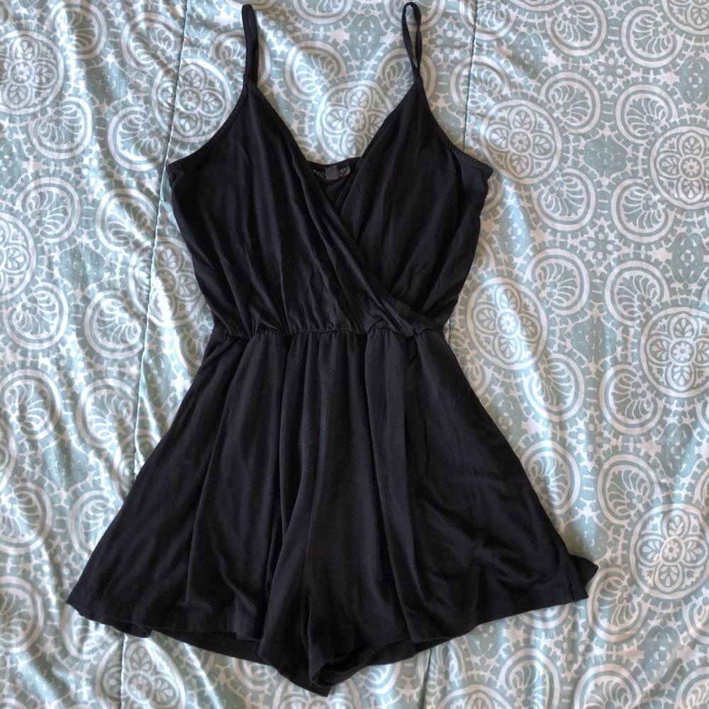 TopShop Black Sleeveless Romper